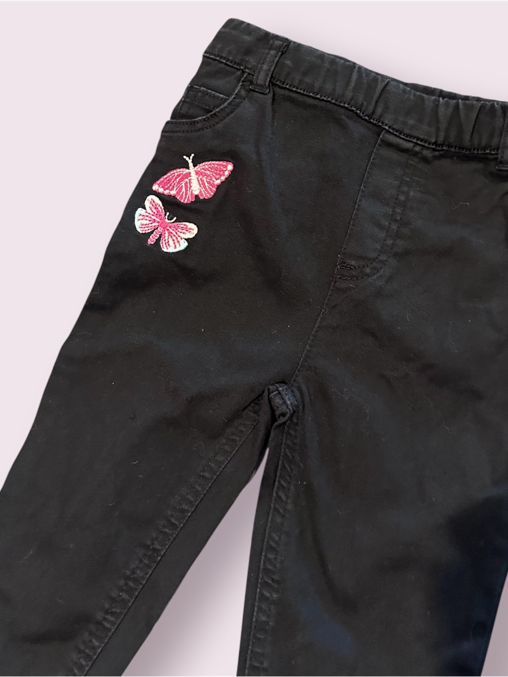 Toddler New With Partial Tags First Impressions Black Butterfly Pants Sz 24 Mon - Picture 3 of 7